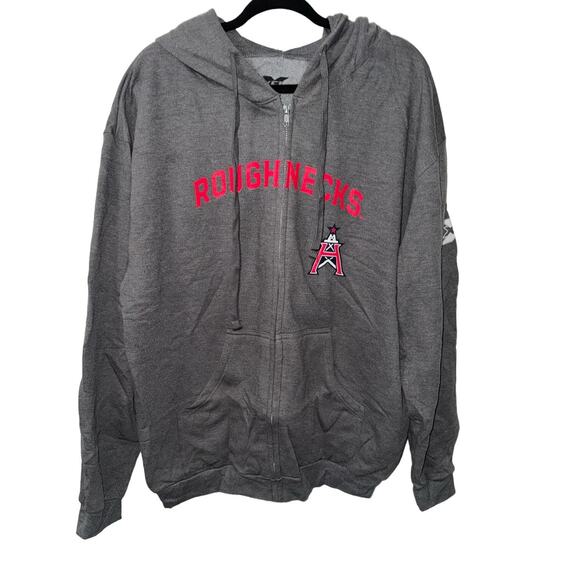 NWT! XFL Houston Roughnecks Logo Full Zip Sweatshirt - Size XL - Picture 1 of 5